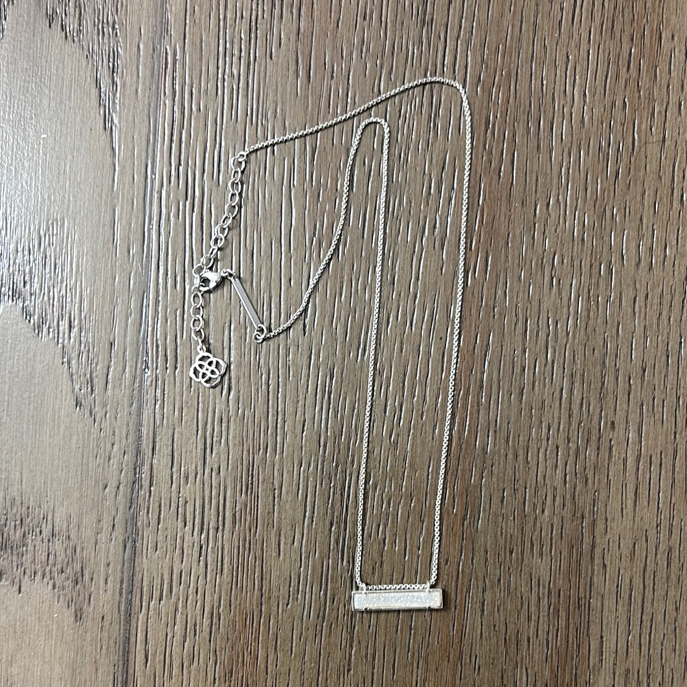 Kendra Scott Silver Druzy Elegant Silver Necklace